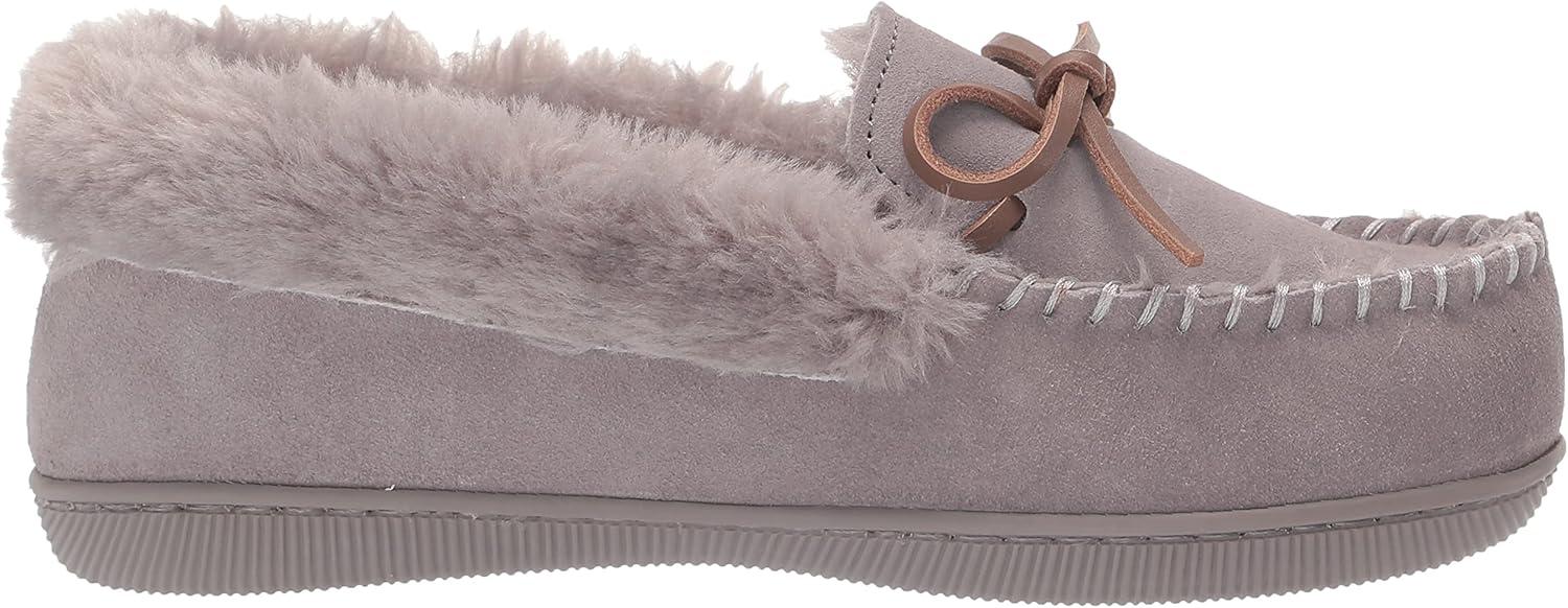 imageDearfoams womens Bethany Genuine Suede MoccasinMedium Grey