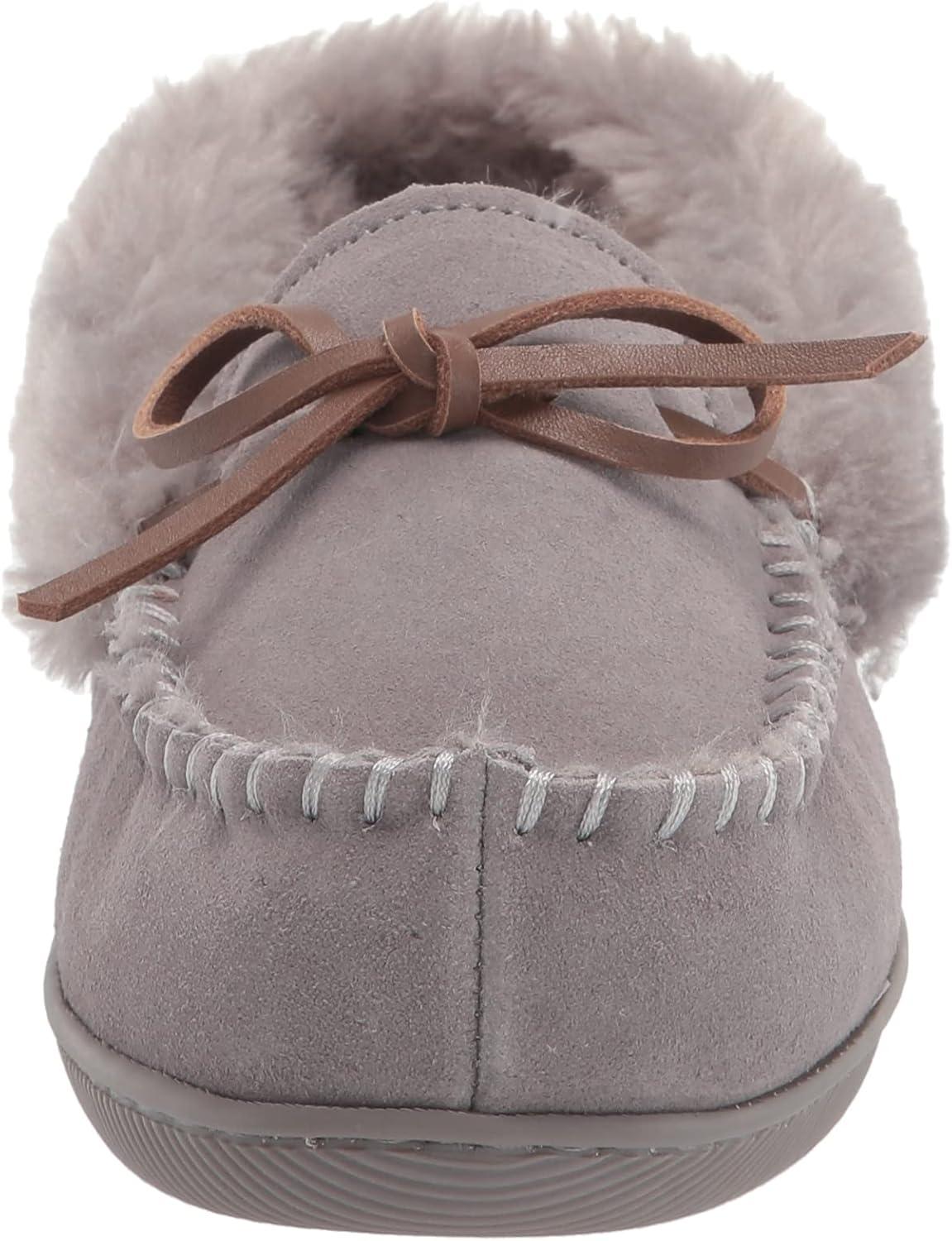 imageDearfoams womens Bethany Genuine Suede MoccasinMedium Grey