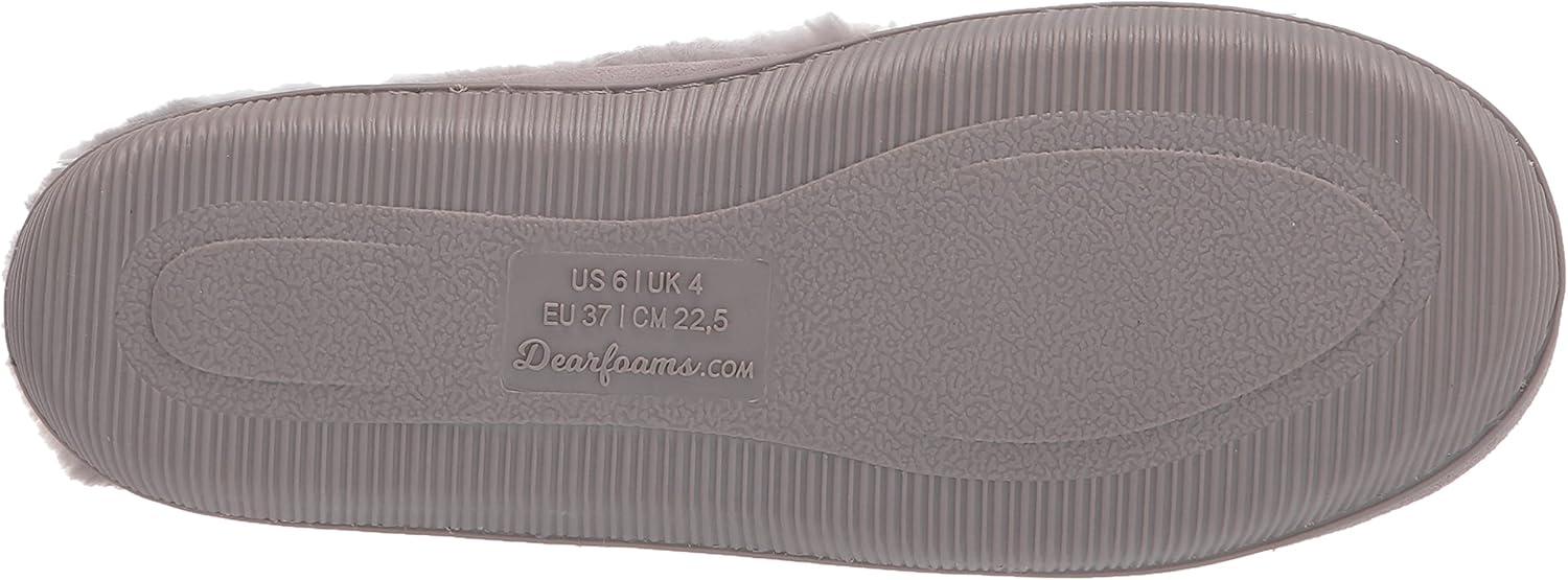 imageDearfoams womens Bethany Genuine Suede MoccasinMedium Grey