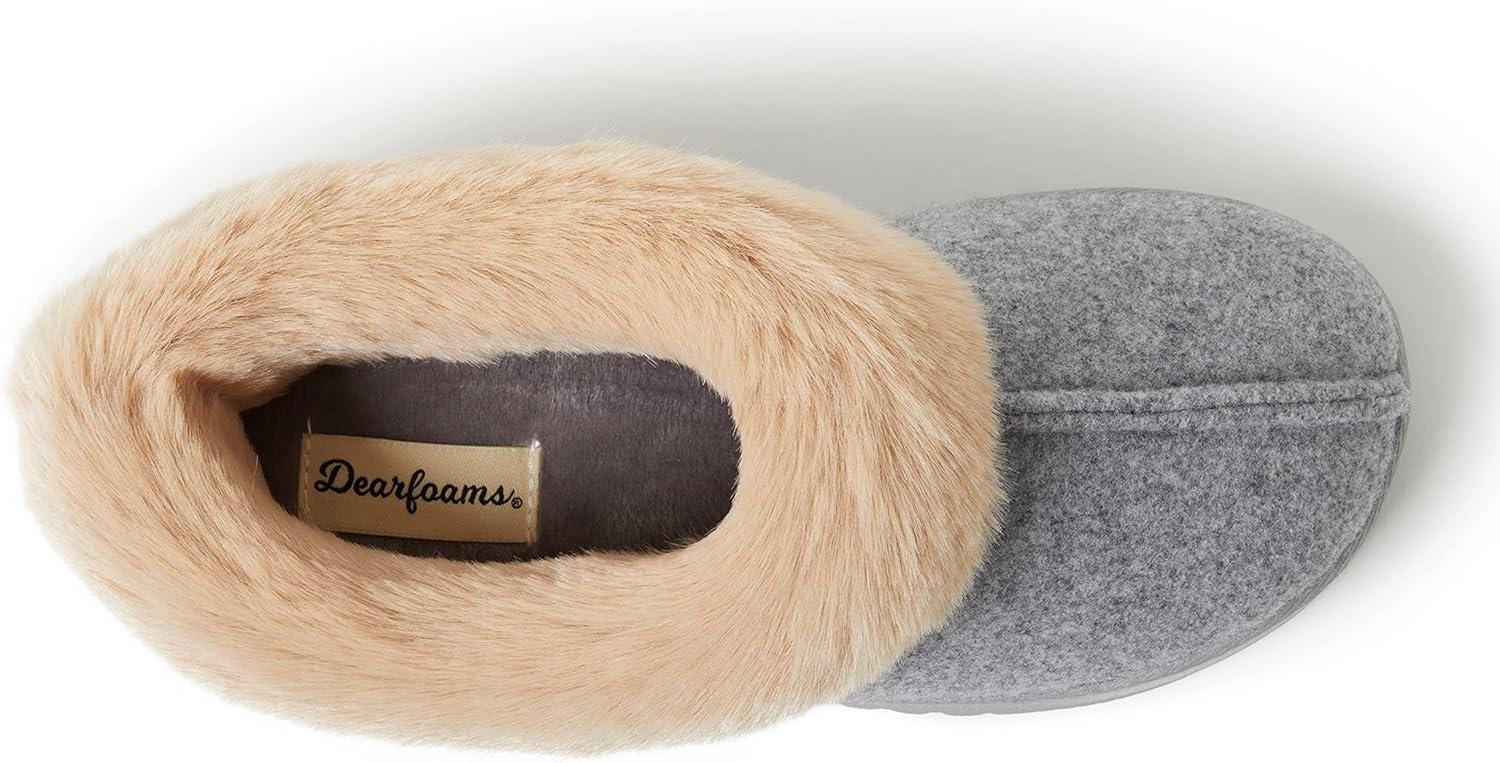 imageDearfoams womens Chloe Soft Knit ClogLight Heather Grey