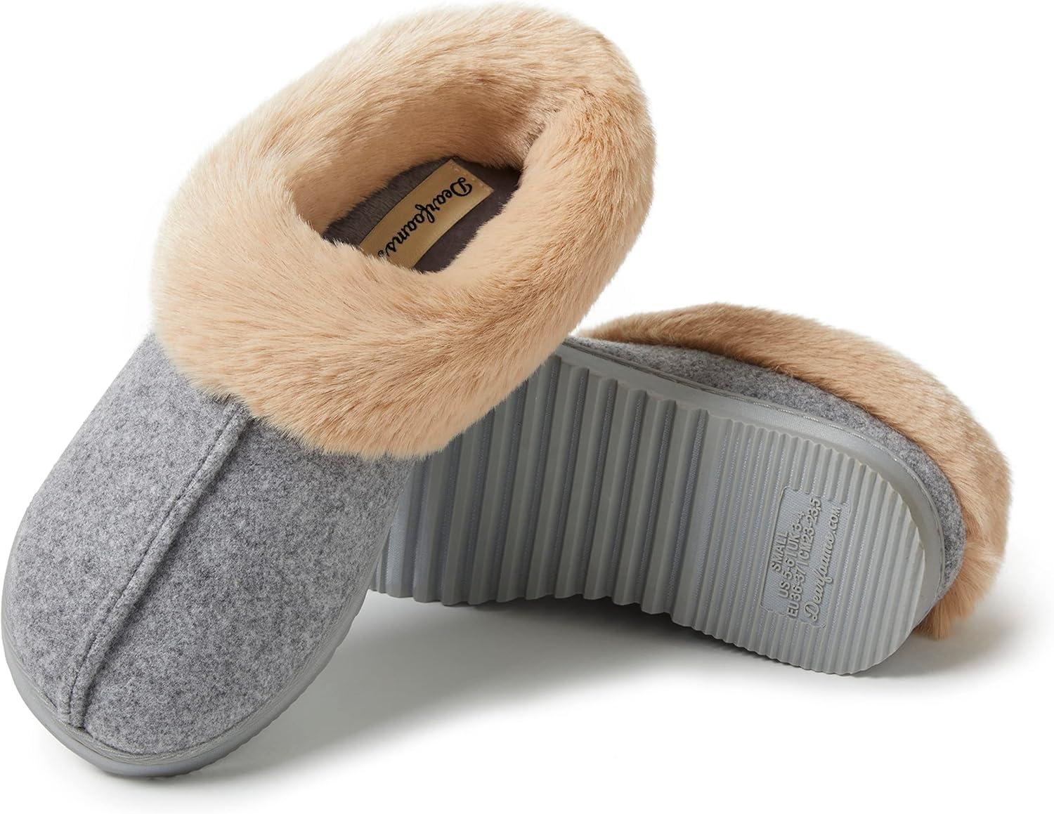 imageDearfoams womens Chloe Soft Knit ClogLight Heather Grey