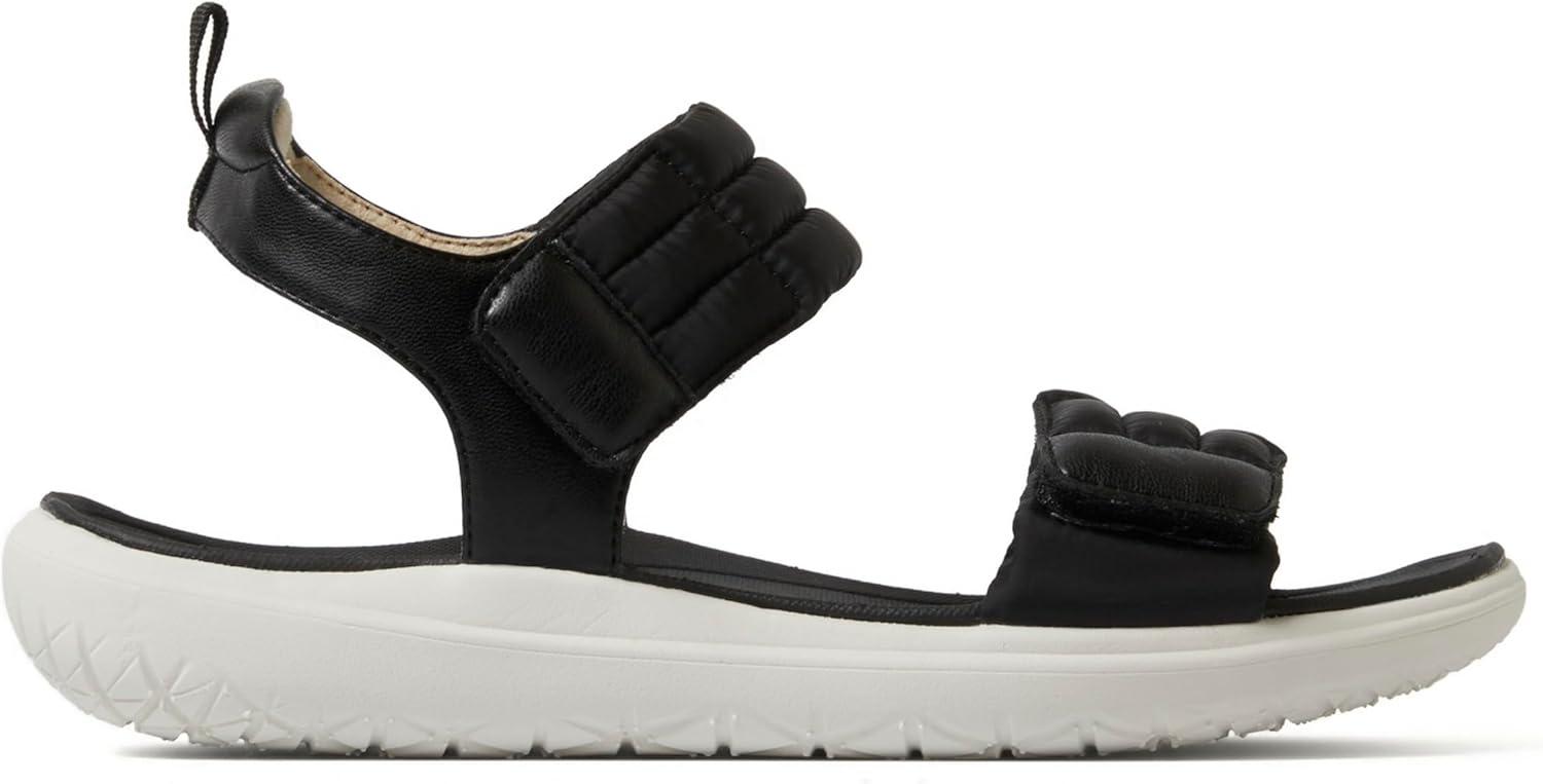 imageDearfoams womens Comfortable Strap Sandal Thea Easy on Off Cushioned Lightweight Walking Shoe SandalBlack
