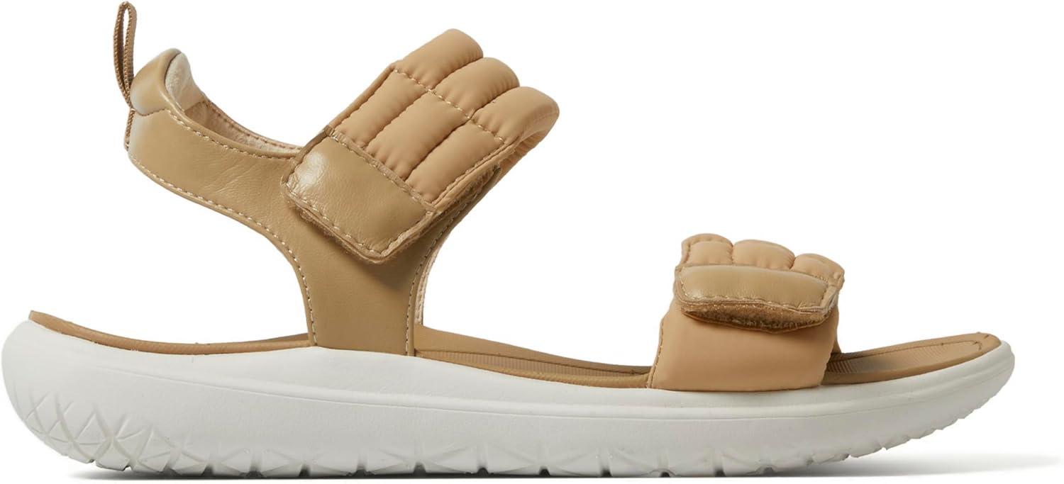 imageDearfoams womens Comfortable Strap Sandal Thea Easy on Off Cushioned Lightweight Walking Shoe SandalKhaki