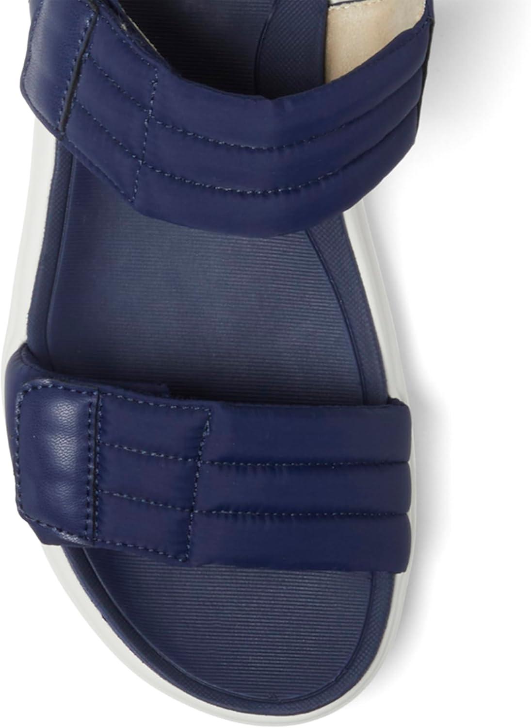 imageDearfoams womens Comfortable Strap Sandal Thea Easy on Off Cushioned Lightweight Walking Shoe SandalNavy