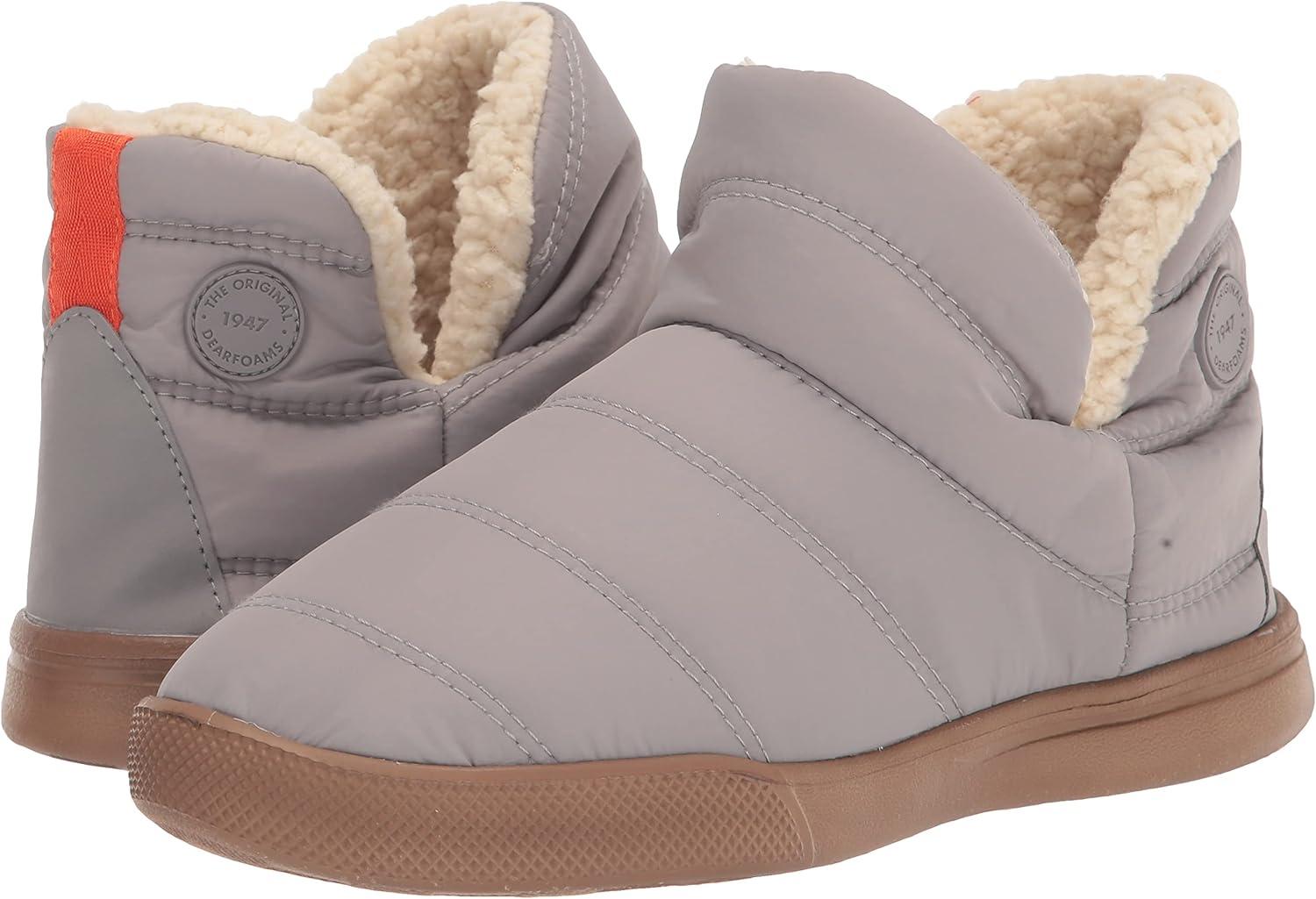 imageDearfoams womens Dara Nylon Sport Lounge Bootie SlipperMedium Grey