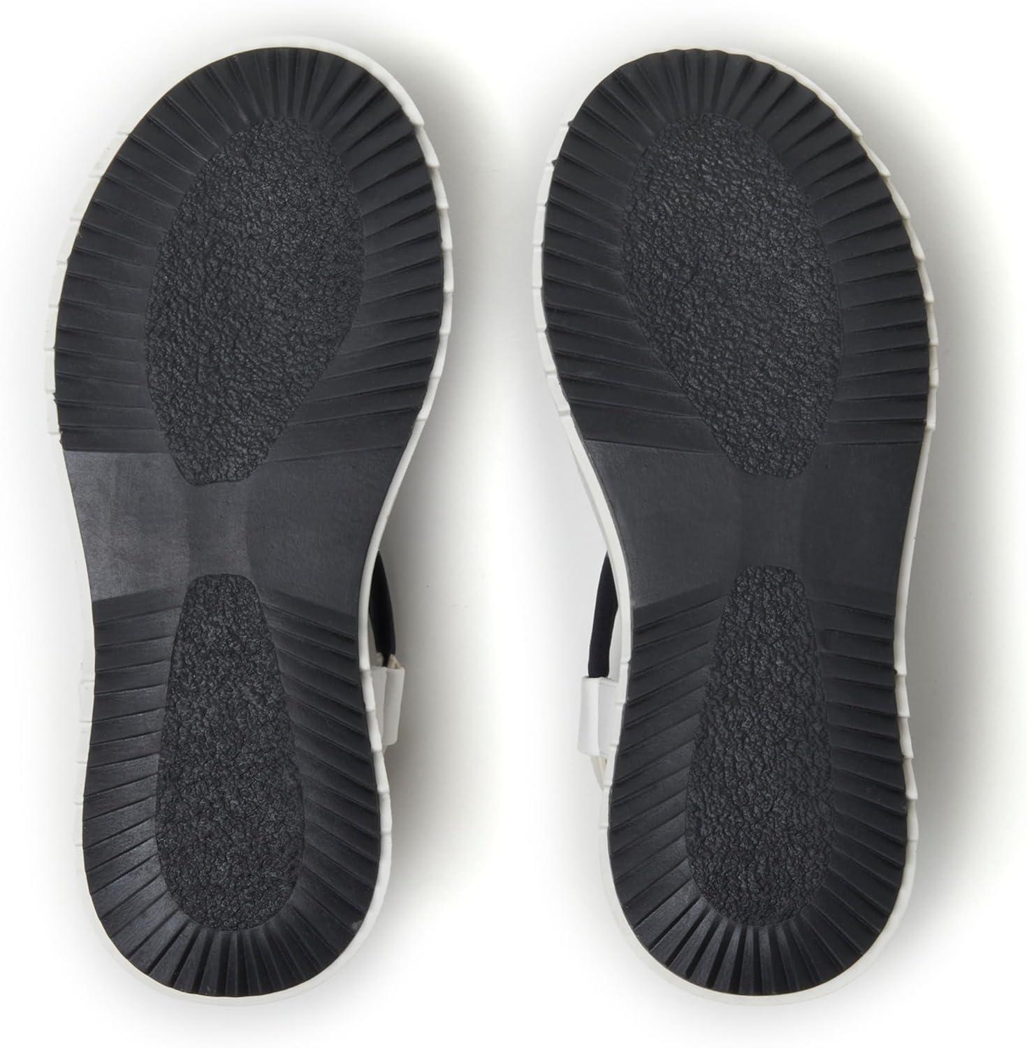 imageDearfoams womens Daylen Comfortable Adjustable Strap Platform SandalBlack