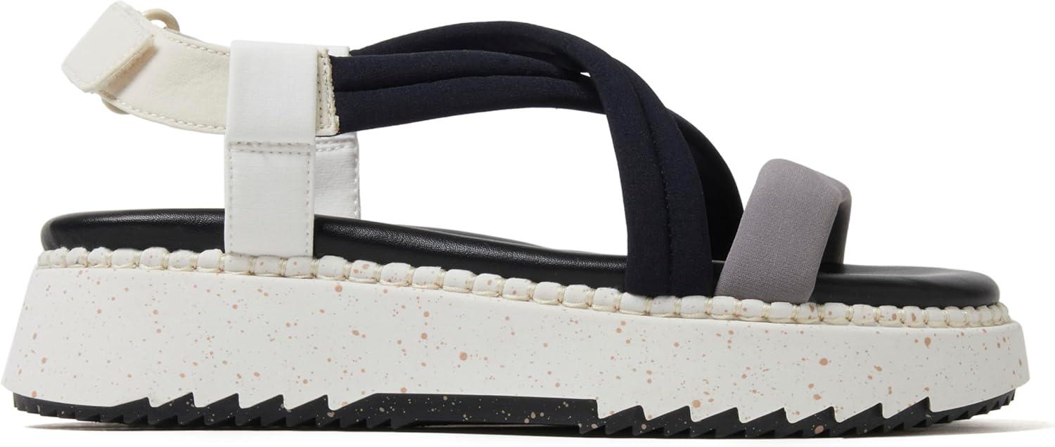 imageDearfoams womens Daylen Comfortable Adjustable Strap Platform SandalBlack