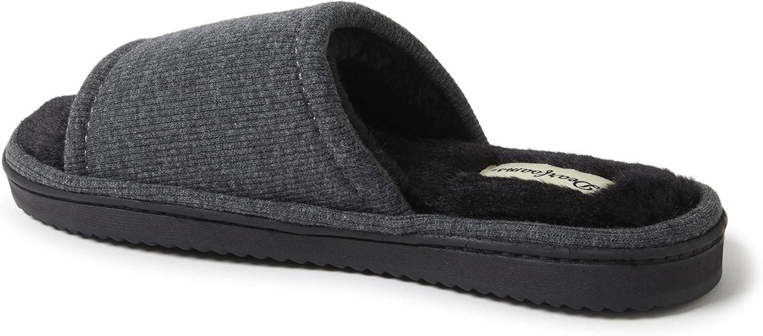 imageDearfoams womens Demi Rib Knit SlideBlack