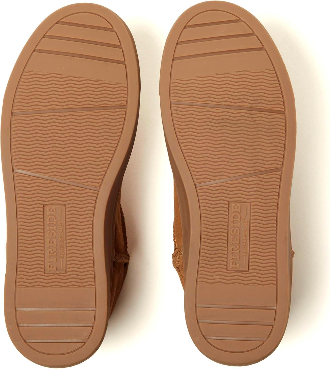 imageDearfoams womens Fireside Bathurst Genuine Shearling Water Resistant Durable Memory Foam SlipperChestnut