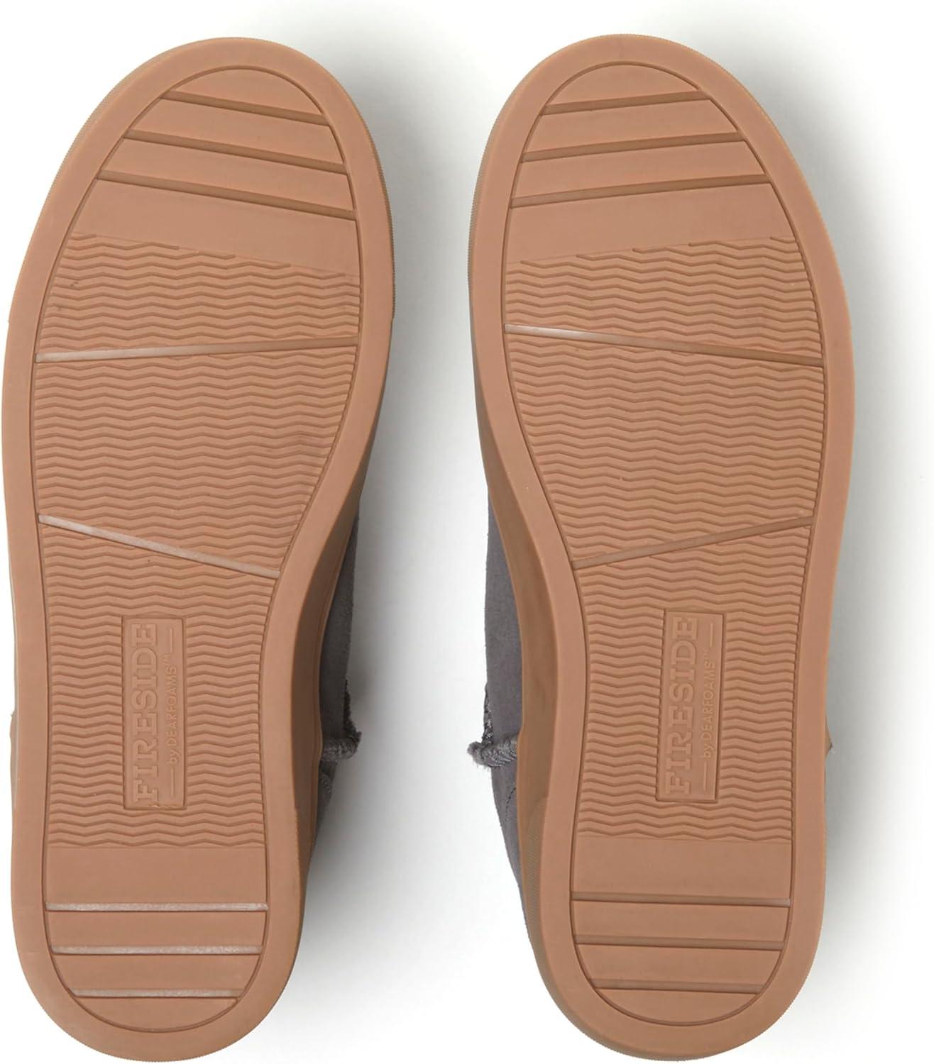 imageDearfoams womens Fireside Bathurst Genuine Shearling Water Resistant Durable Memory Foam SlipperGrey