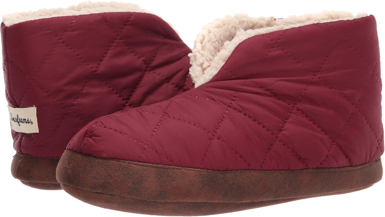 imageDearfoams womens Heritage Warm Up BootieCabernet Nylon