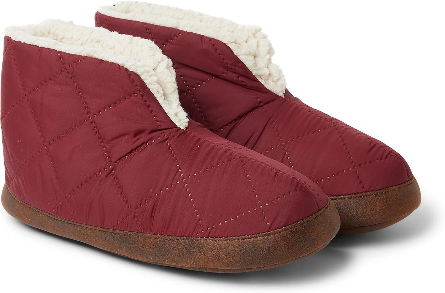 imageDearfoams womens Heritage Warm Up BootieCabernet Nylon