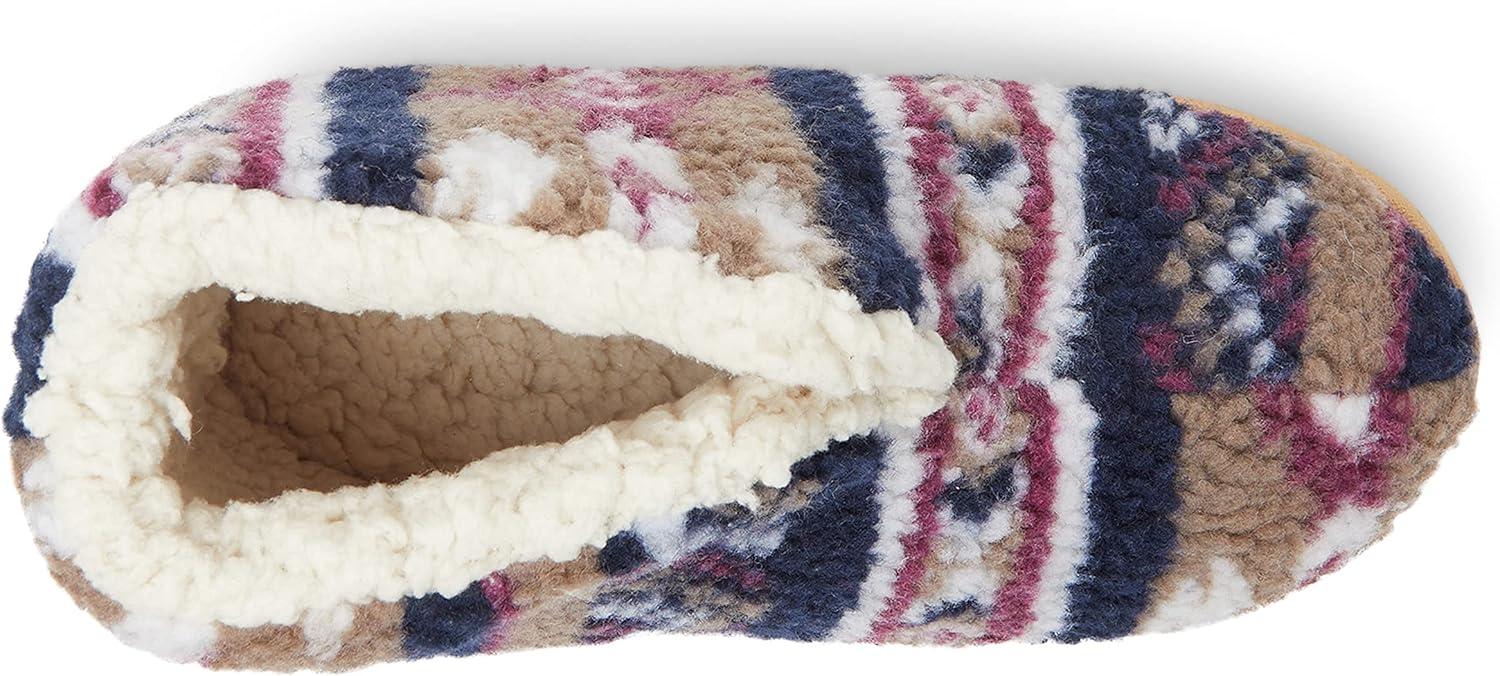 imageDearfoams womens Heritage Warm Up BootieNavy Multi Teddy