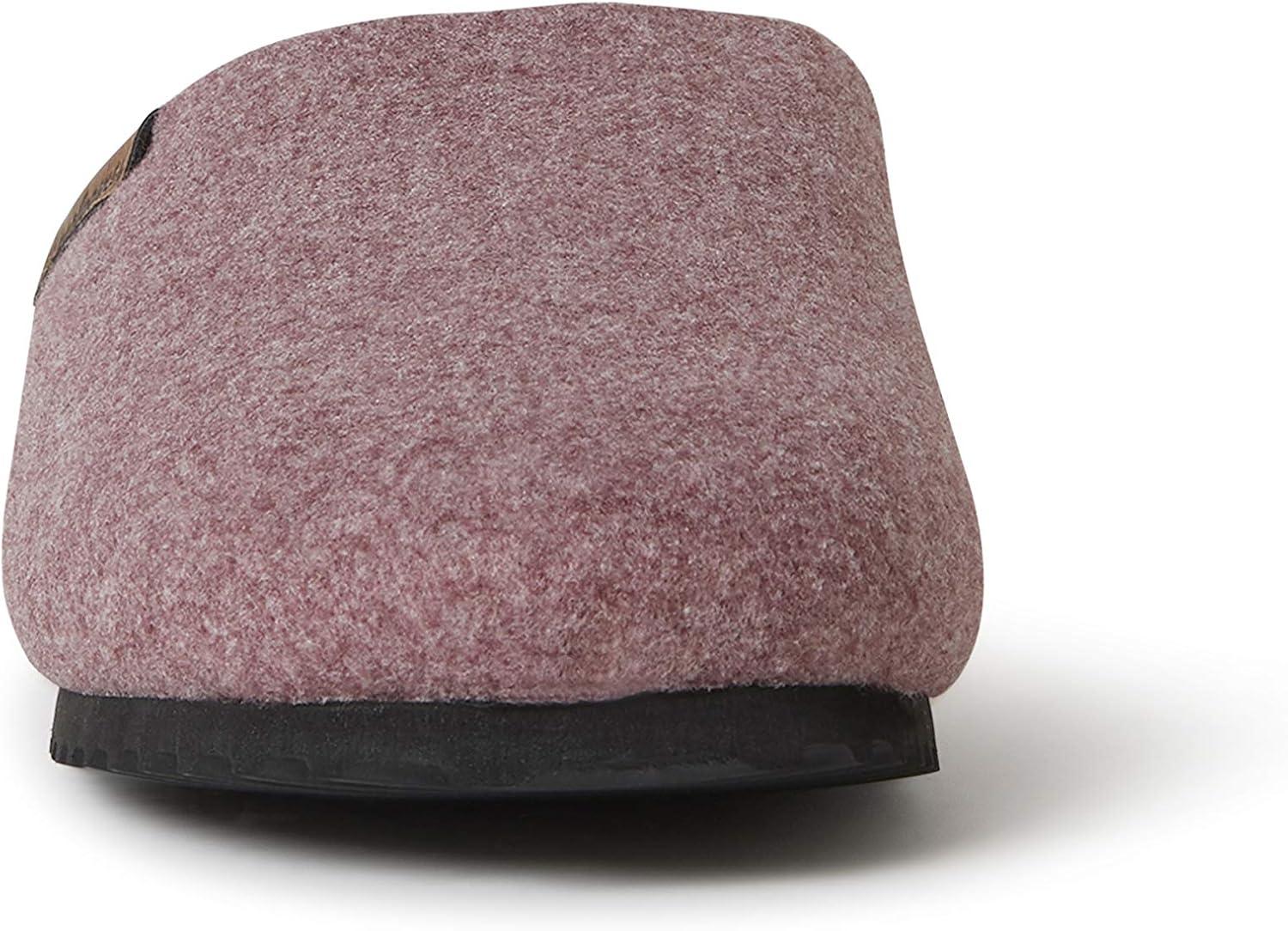 imageDearfoams womens Microwool Molded Footbed ClogSlipperAubergine
