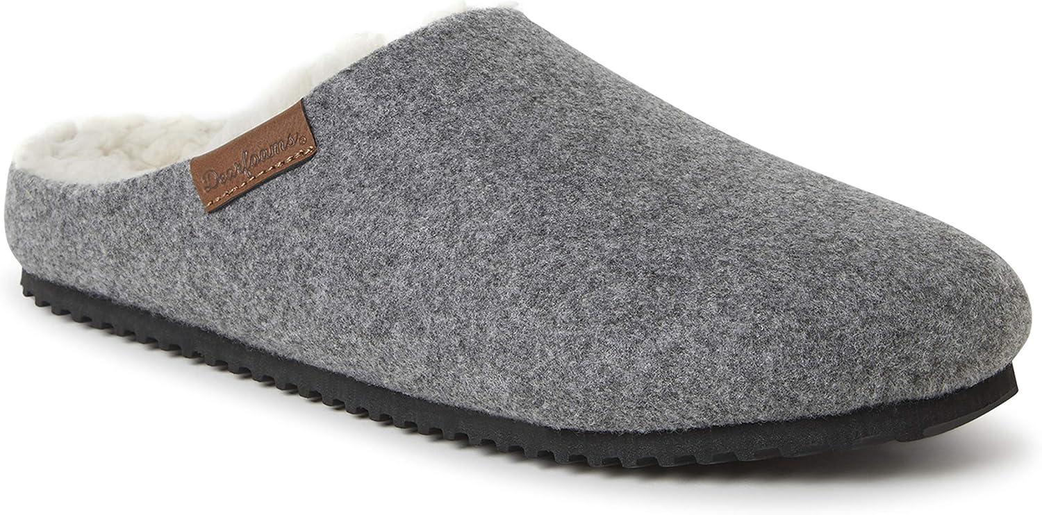 imageDearfoams womens Microwool Molded Footbed ClogSlipperGrey Heather