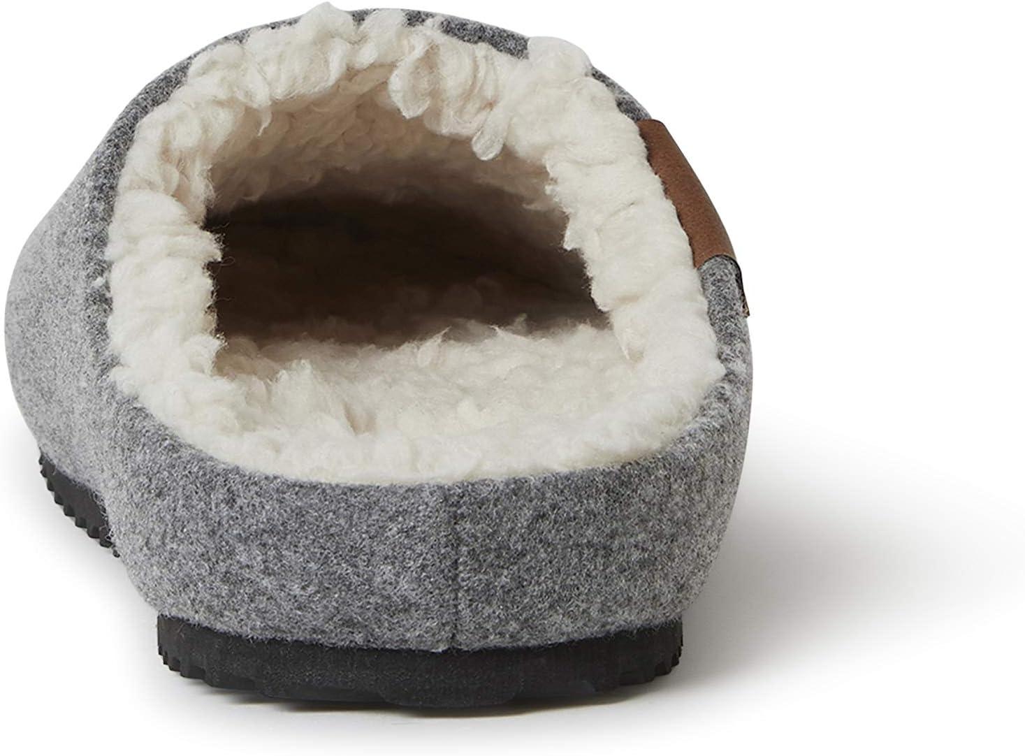 imageDearfoams womens Microwool Molded Footbed ClogSlipperGrey Heather