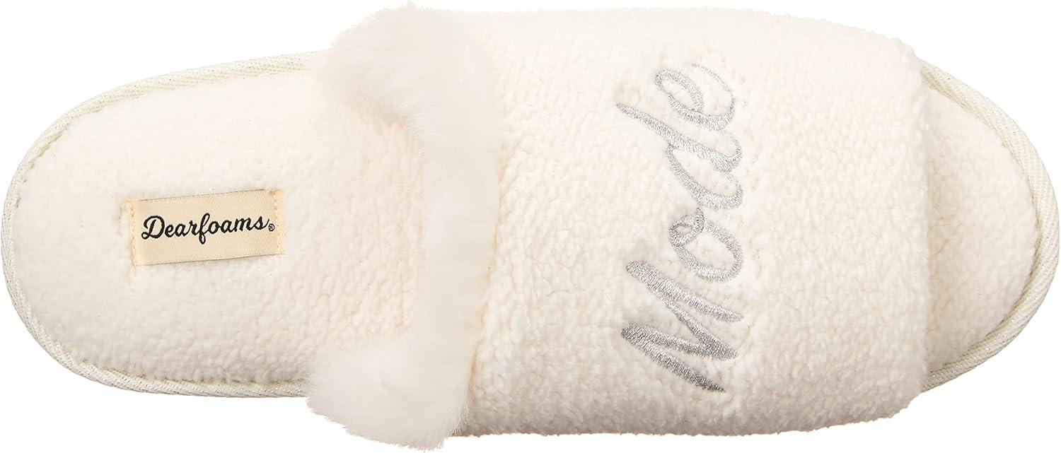 imageDearfoams womens Mom Cozy Giftable Memory Foam SlippersMuslin