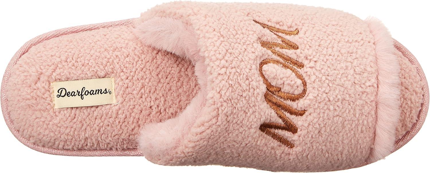 imageDearfoams womens Mom Cozy Giftable Memory Foam SlippersPale Mauve