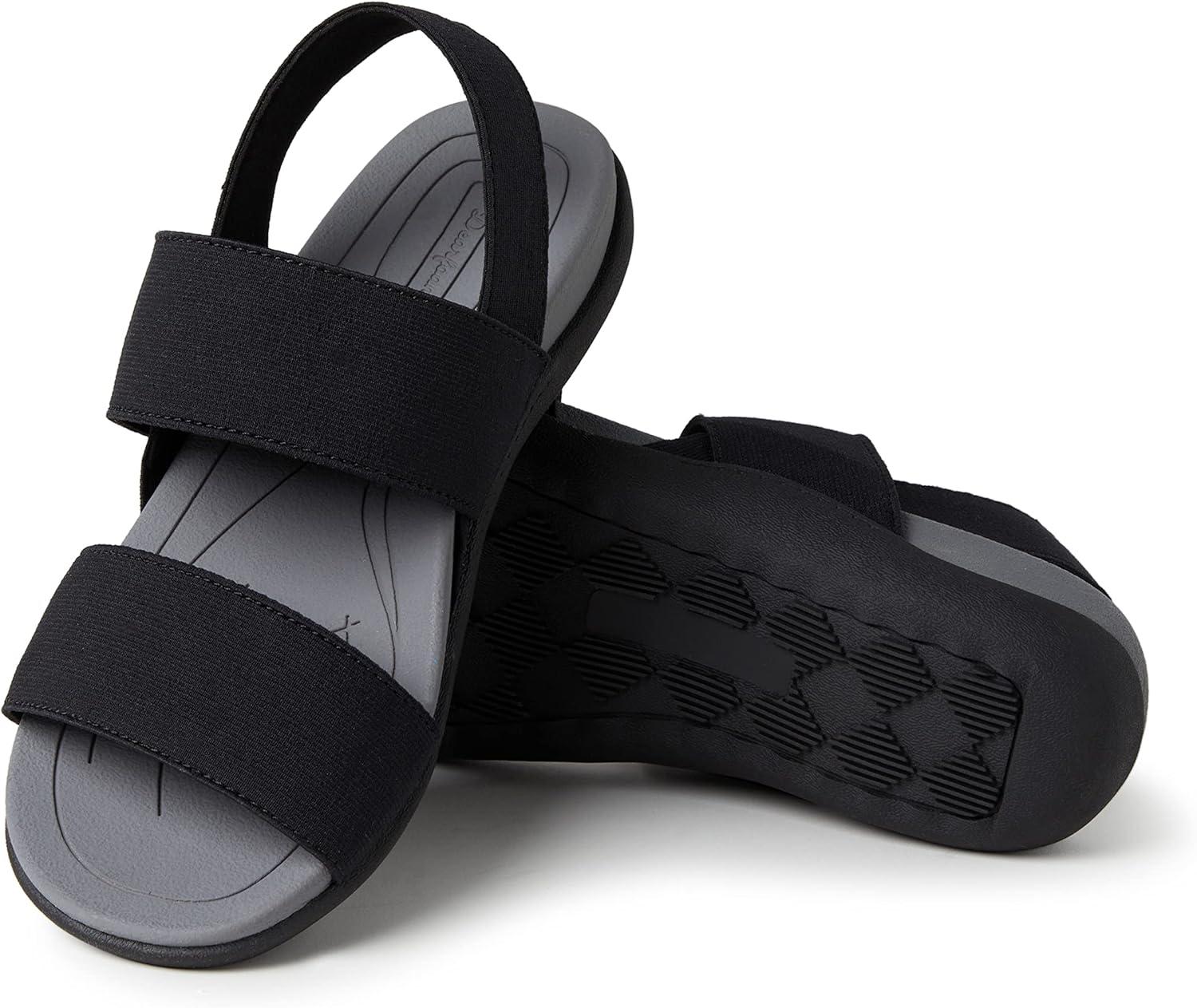 imageDearfoams womens Original Comfort Sloane Backstrap Casual Open Toe SandalBlack