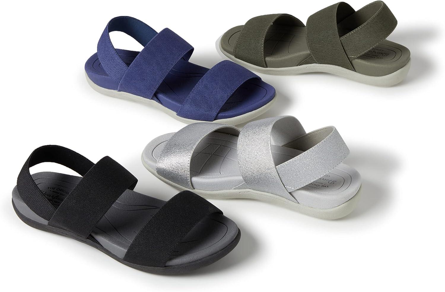 imageDearfoams womens Original Comfort Sloane Backstrap Casual Open Toe SandalBlack