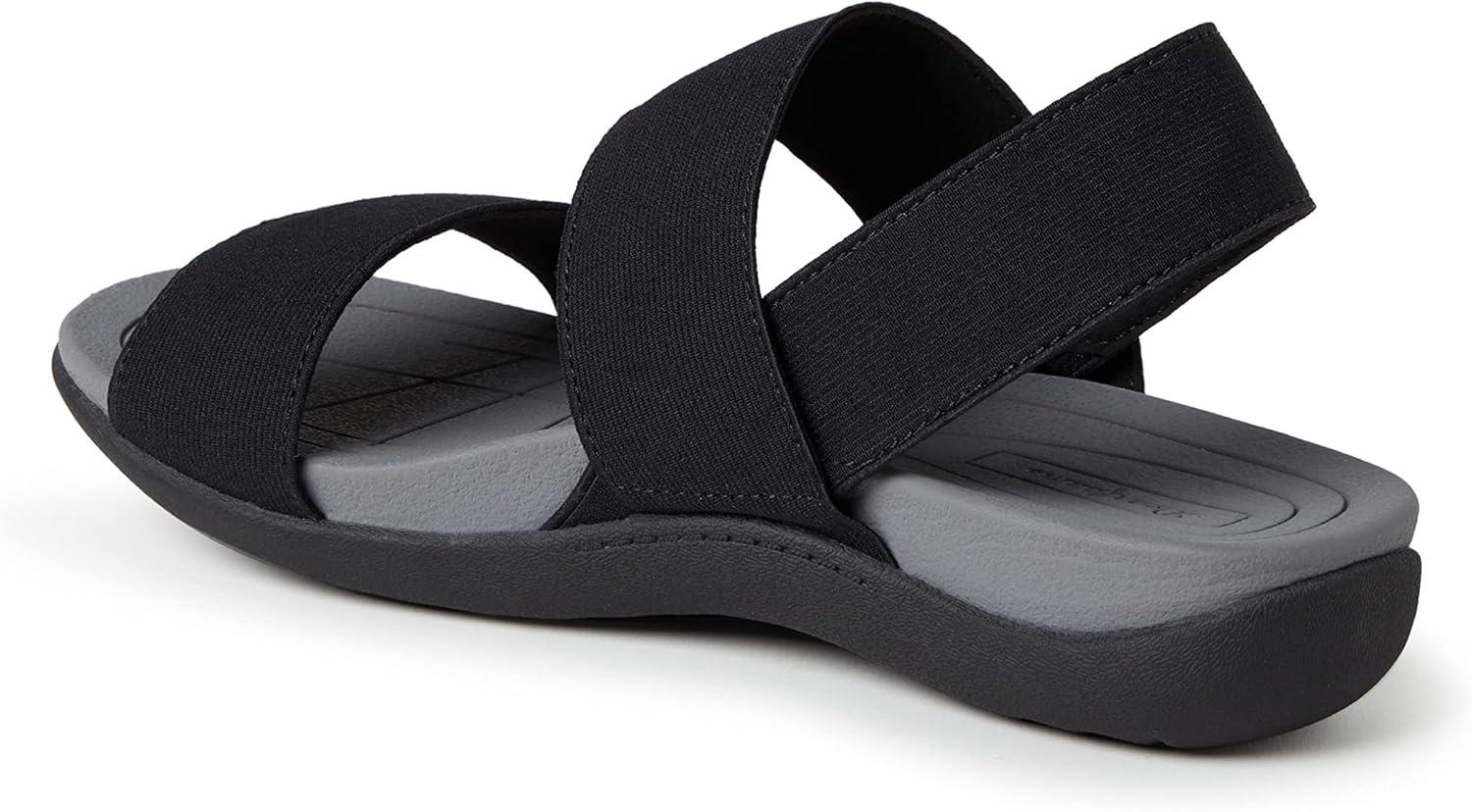 imageDearfoams womens Original Comfort Sloane Backstrap Casual Open Toe SandalBlack