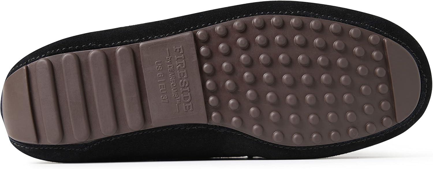 imageFireside By Dearfoams Womens Mel Shearling MoccasinBlackCream