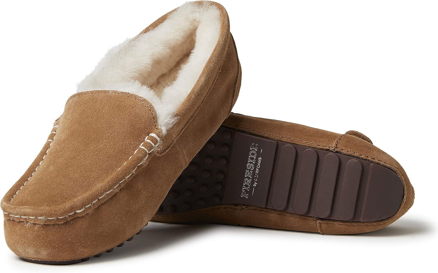 imageFireside By Dearfoams Womens Mel Shearling MoccasinChestnut