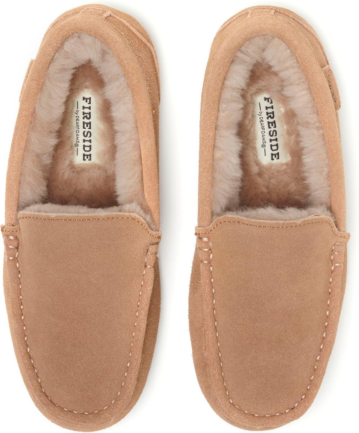 imageFireside By Dearfoams Womens Mel Shearling MoccasinDriftwood