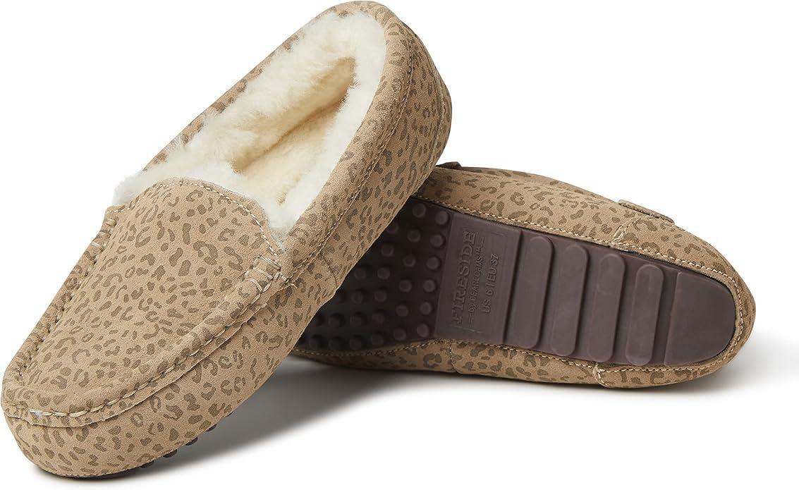 imageFireside By Dearfoams Womens Mel Shearling MoccasinLeopard