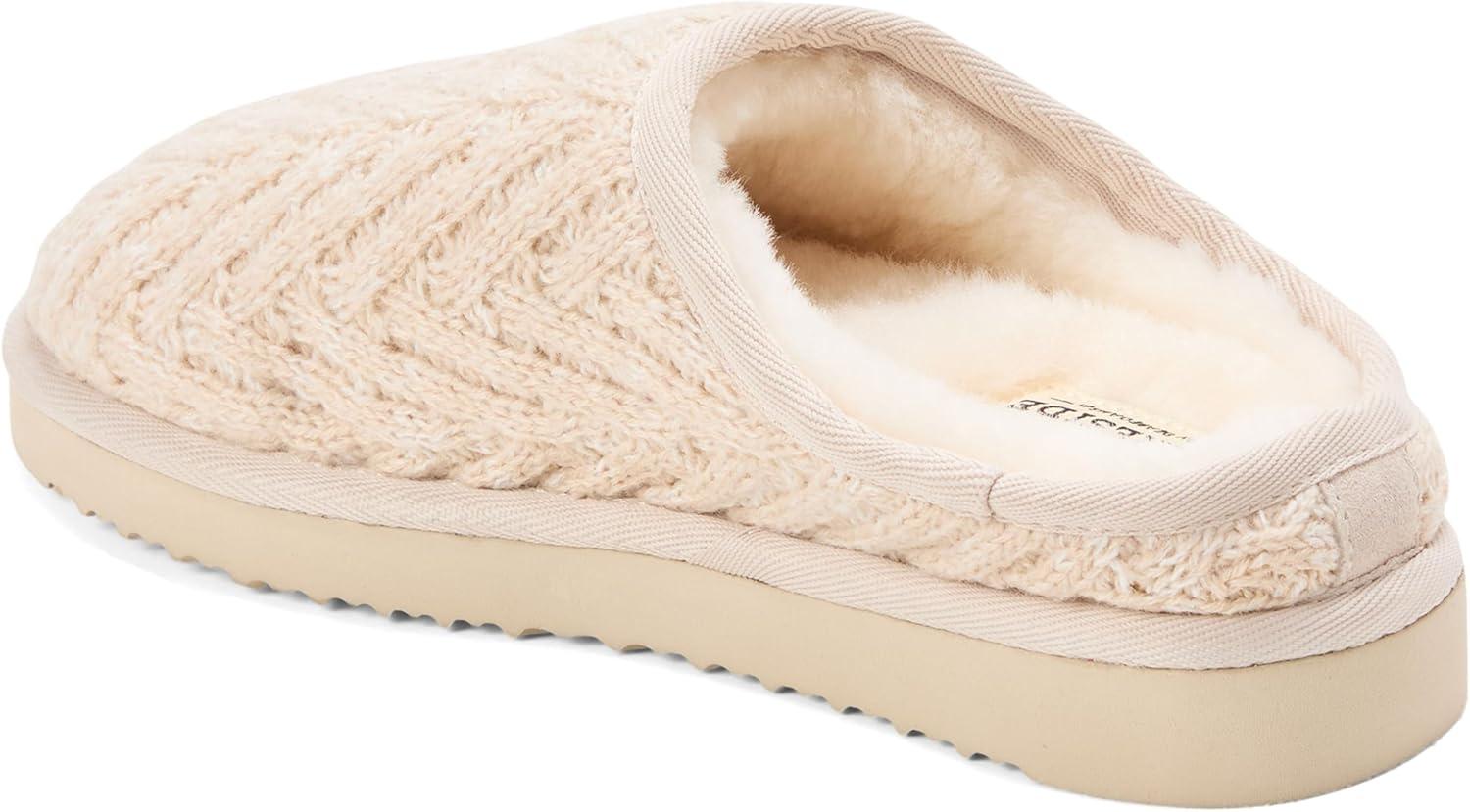 imageFireside by Dearfoams womens Greta Knit and Shearling ClogBone