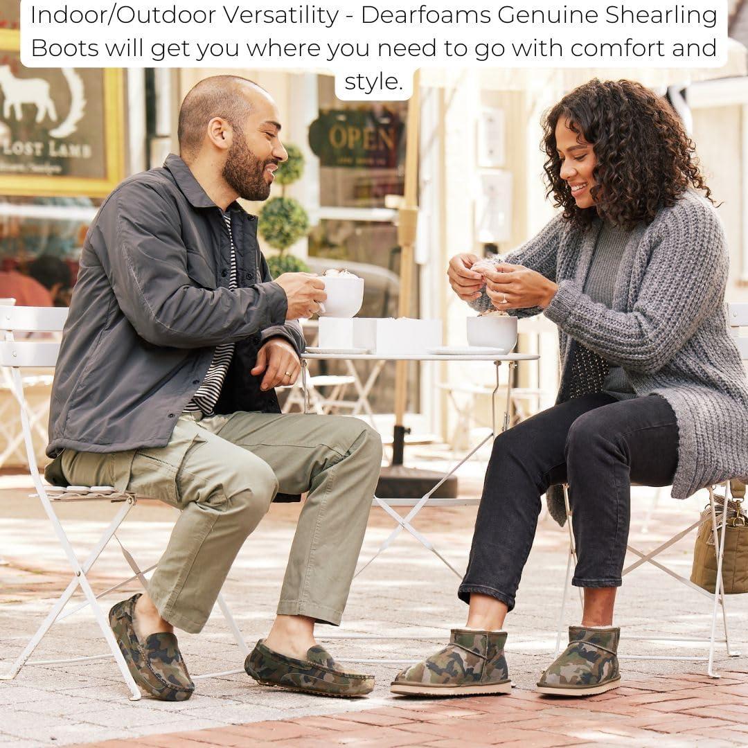 imageFireside by Dearfoams womens Riverland Genuine Shearling Fur Lined Mini Ankle Boot With Platform SlipperCamo