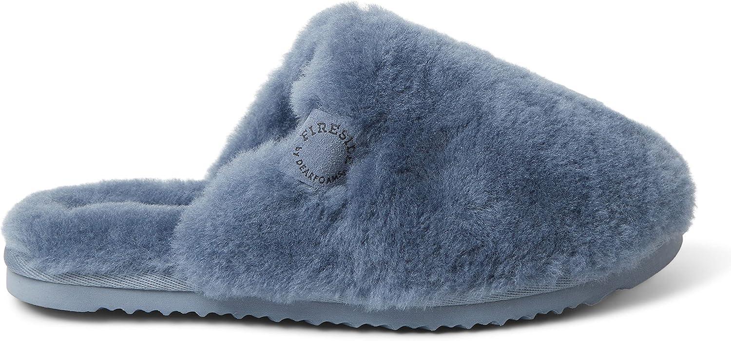 imageFireside by Dearfoams womens Shelly Beach All Over Genuine Shearling Easy onOff ScuffFlintstone