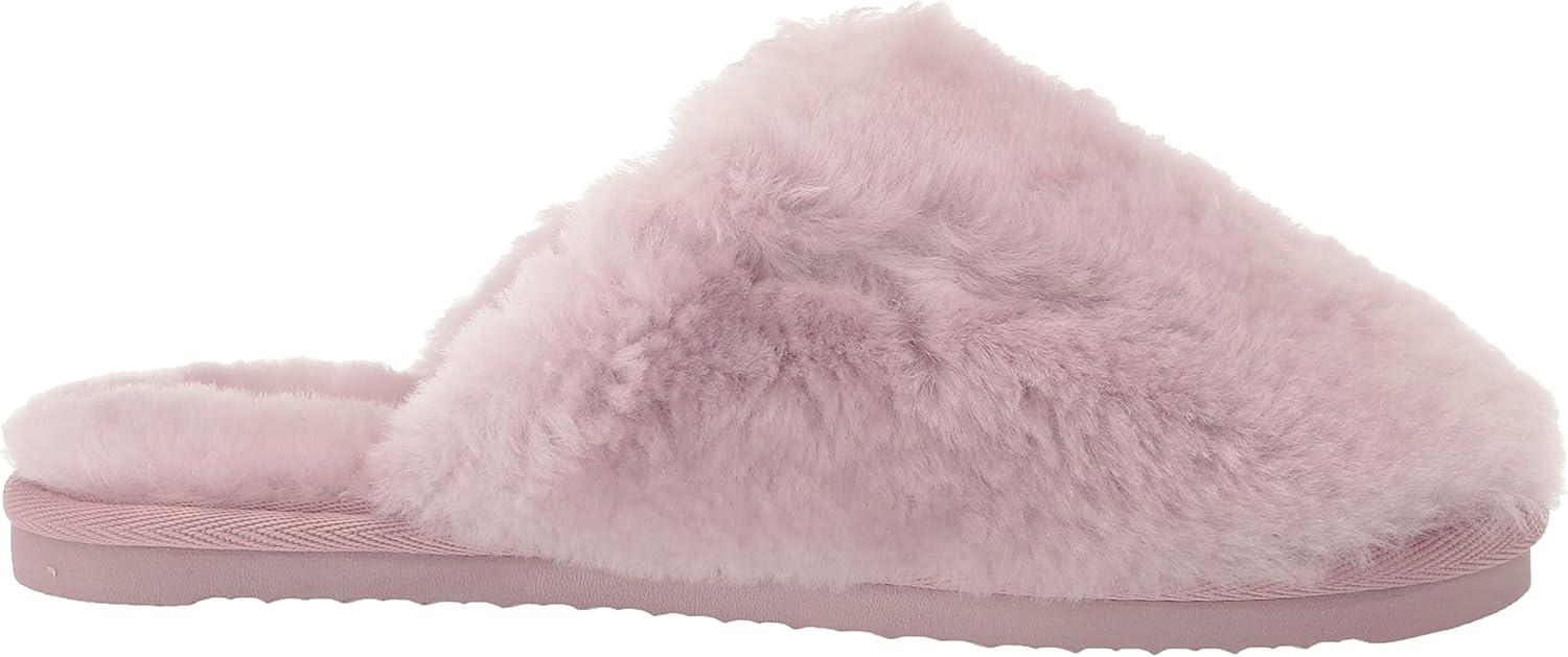 imageFireside by Dearfoams womens Shelly Beach All Over Genuine Shearling Easy onOff ScuffFrosted Plum
