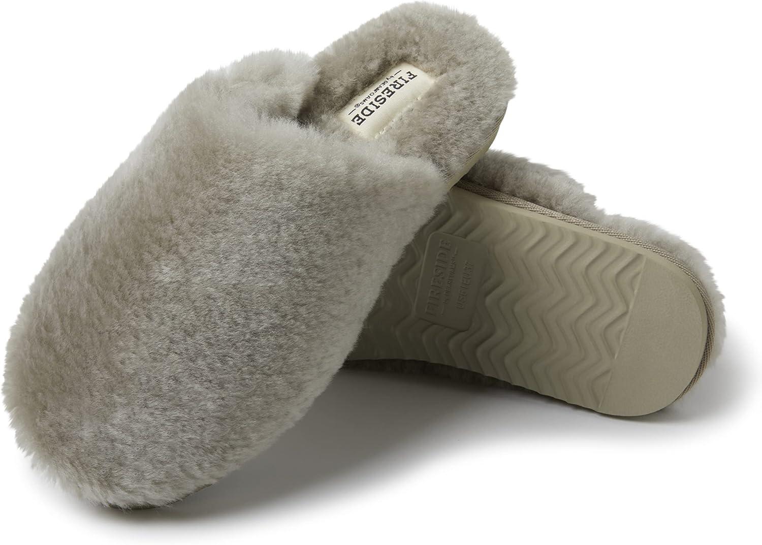 imageFireside by Dearfoams womens Shelly Beach All Over Genuine Shearling Easy onOff ScuffMoss