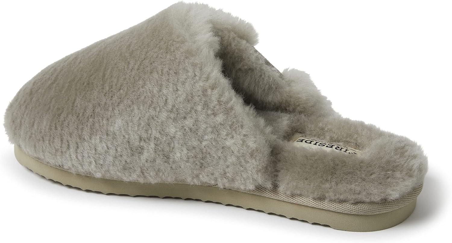 imageFireside by Dearfoams womens Shelly Beach All Over Genuine Shearling Easy onOff ScuffMoss