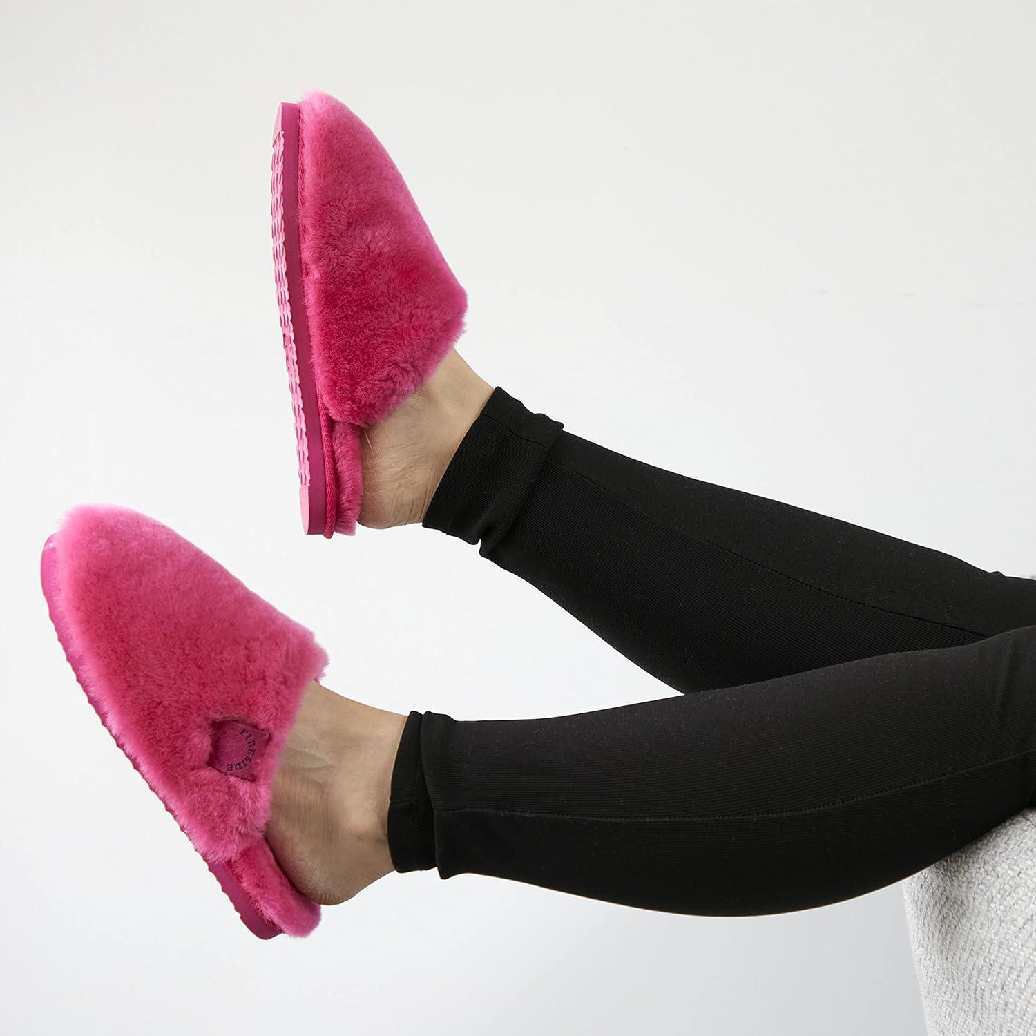imageFireside by Dearfoams womens Shelly Beach All Over Genuine Shearling Easy onOff ScuffMoss