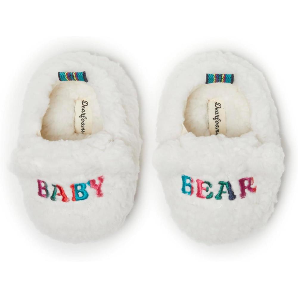 imageDearfoams Matching Family Toddler Lil Bear and Baby Bear Retired Colors SlipperBaby Bear White