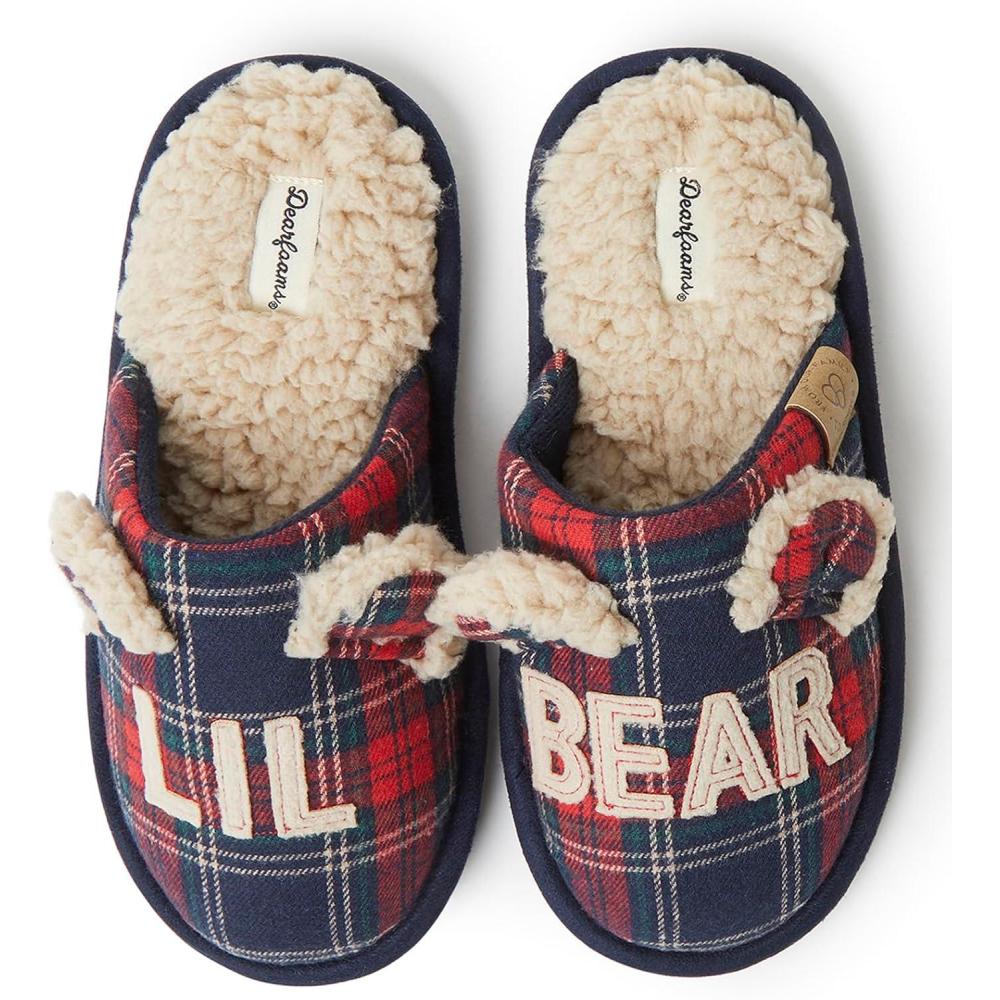 imageDearfoams Matching Family Toddler Lil Bear and Baby Bear Retired Colors SlipperNavy Blazer