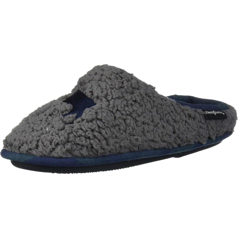 imageDearfoams UnisexChild Kids Toddlers Embroidered Animal Character Clog SlipperGrey Moose
