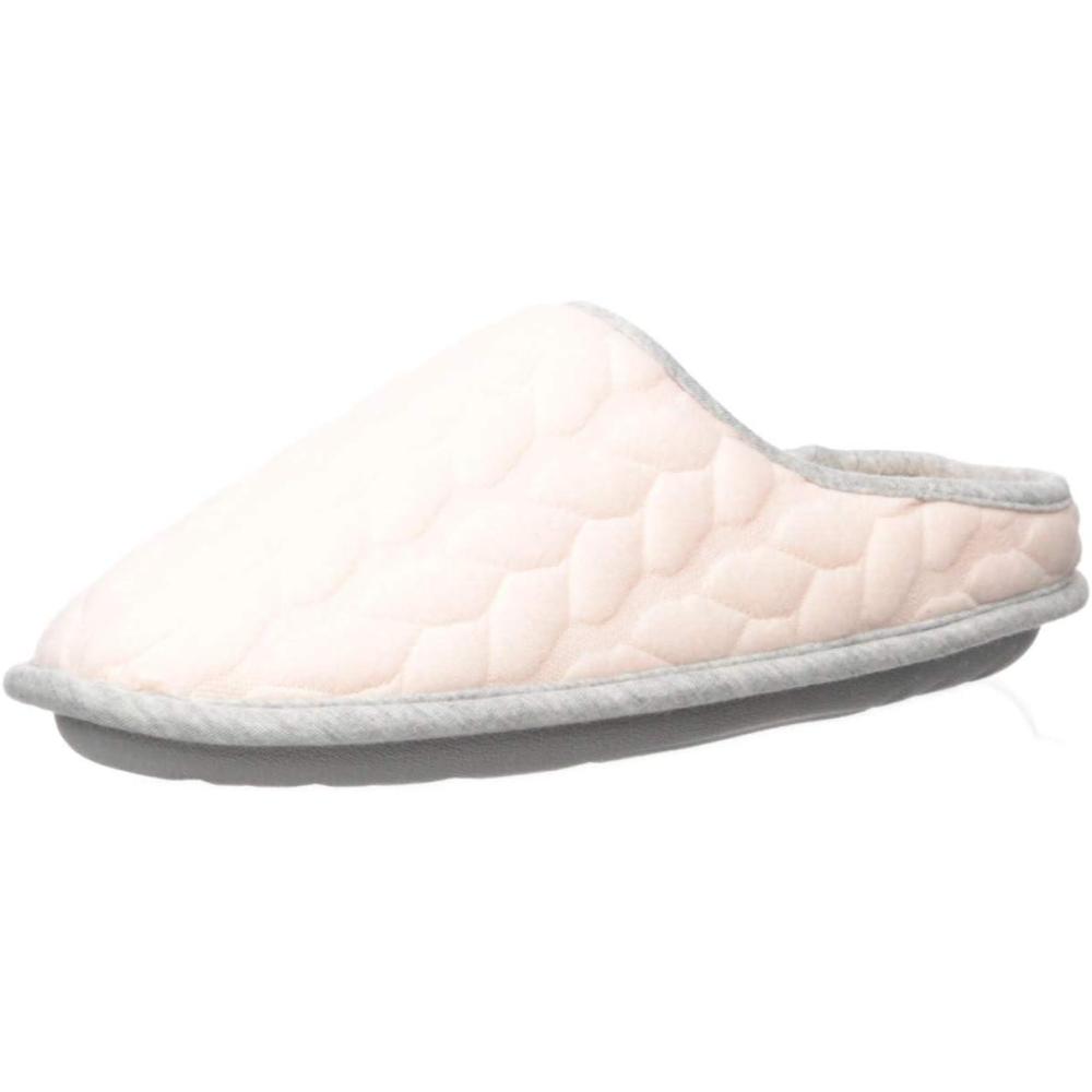 imageDearfoams Womens Cable Quilt Bound Clog with Wide Widths SlipperFresh Pink