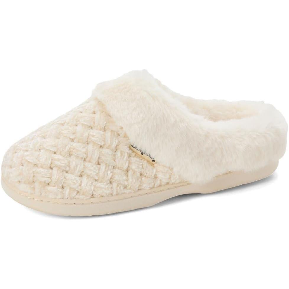 imageDearfoams Womens Claire Textured Knit Clog SlipperCream