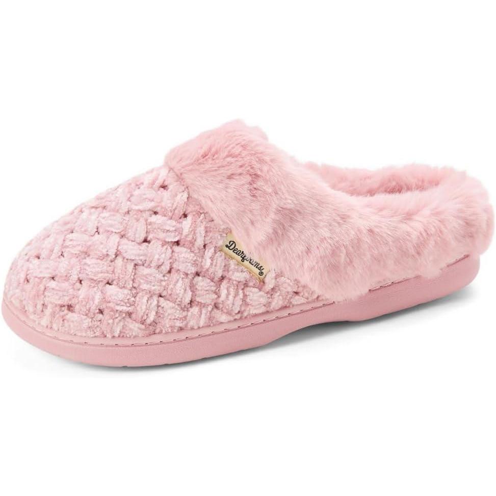 imageDearfoams Womens Claire Textured Knit Clog SlipperPink