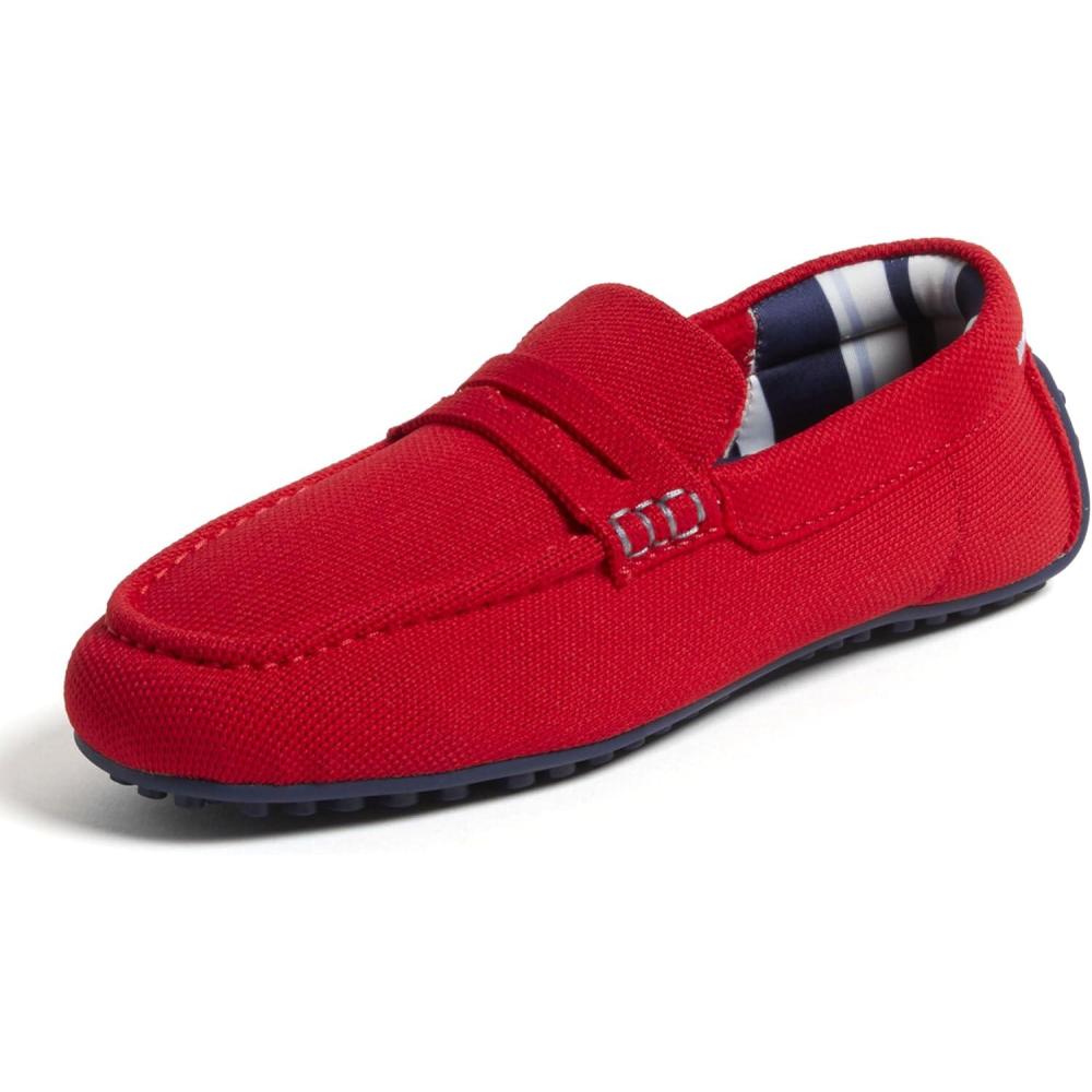 imageDearfoams Womens HazelLighweight Driving Loafer Machine Washable Comfortable ShoeTrue Red