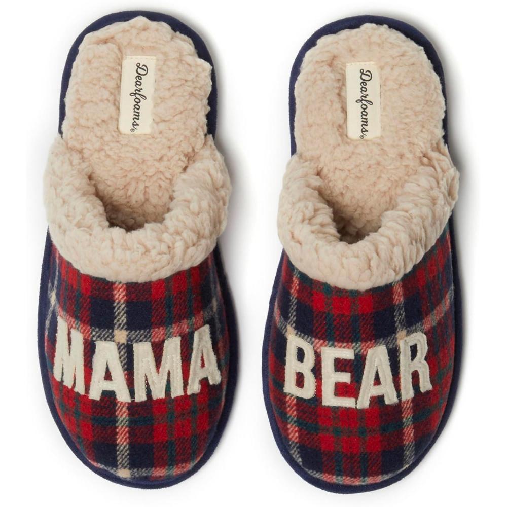 imageDearfoams Womens Mama Bear Matching Family Gifts for Mom ClogPeacoat