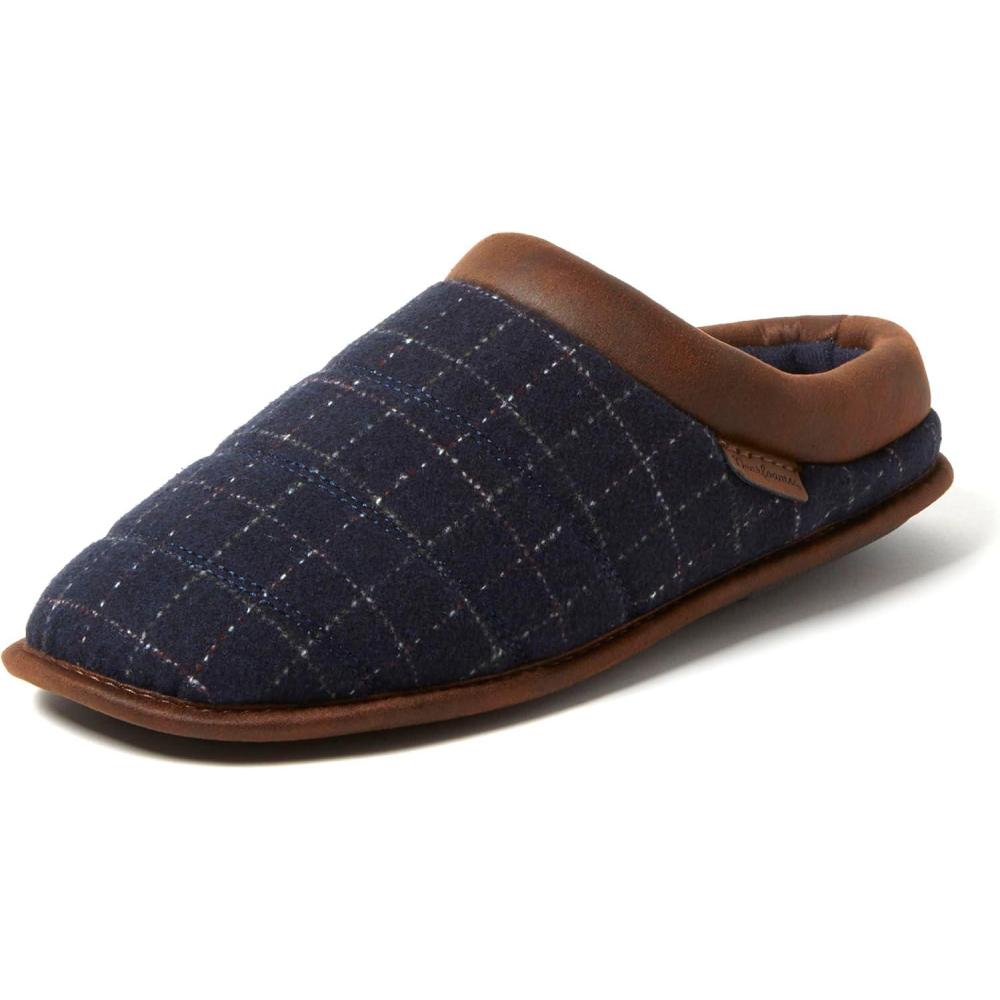imageDearfoams mens Breathable Memory Foam Asher Clog House ShoeNavy