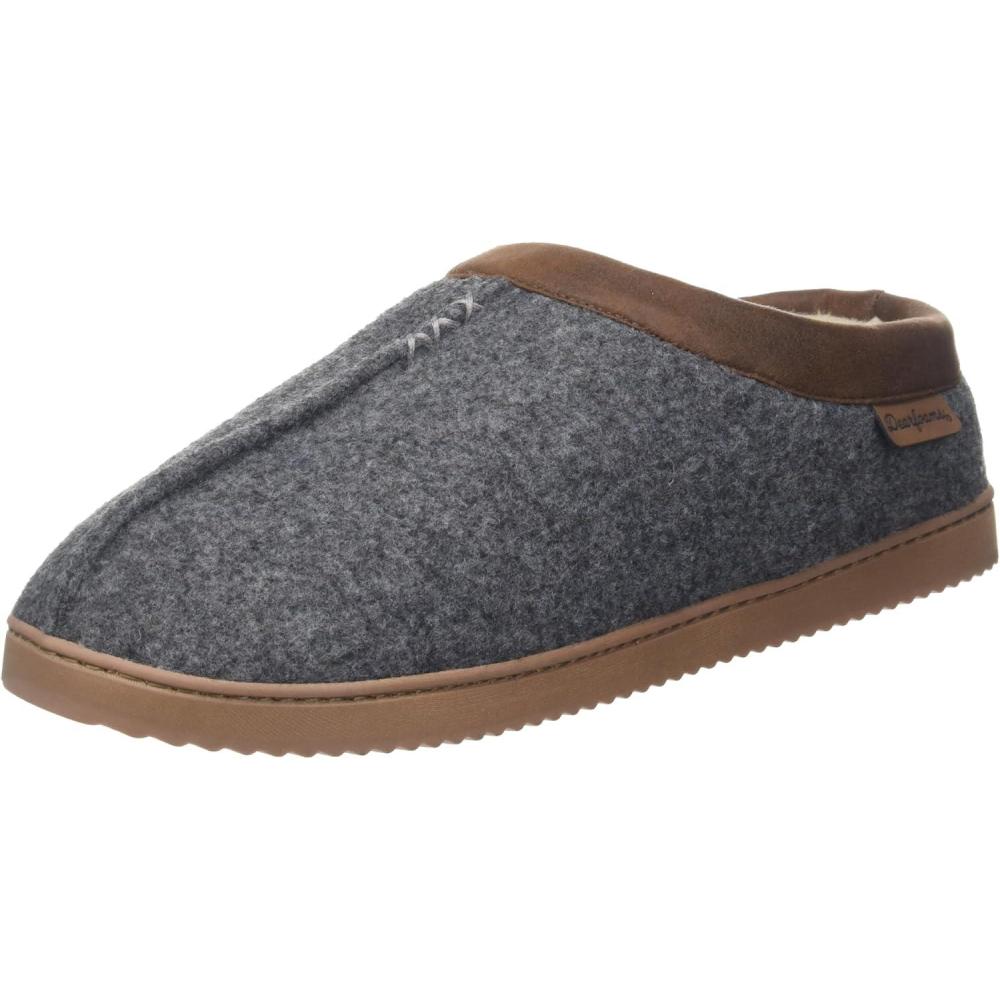 imageDearfoams mens Warner IndoorOutdoor Memory Foam Comfort ClogGrey
