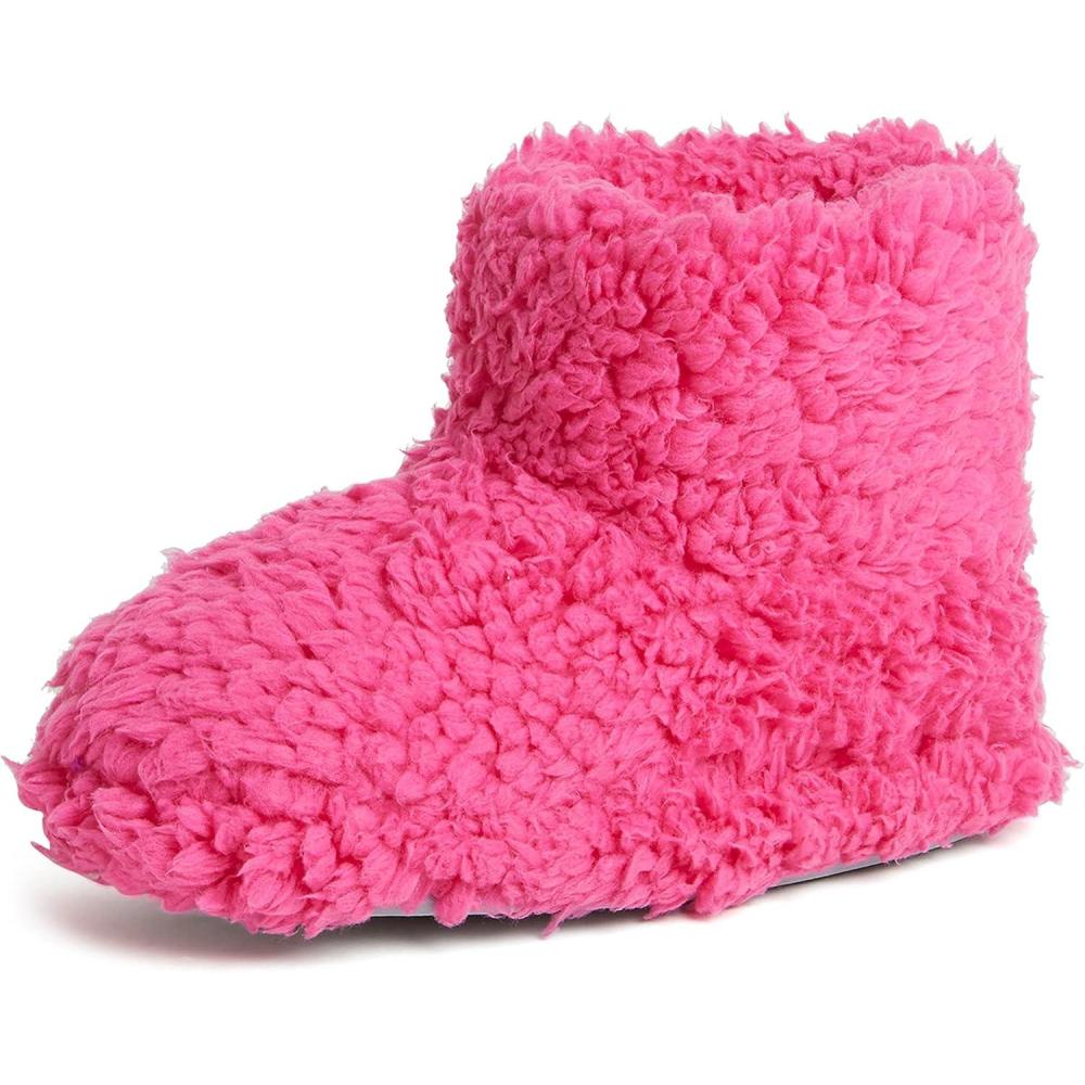imageDearfoams unisexchild Tate Washable Fuzzy BootieParadise Pink