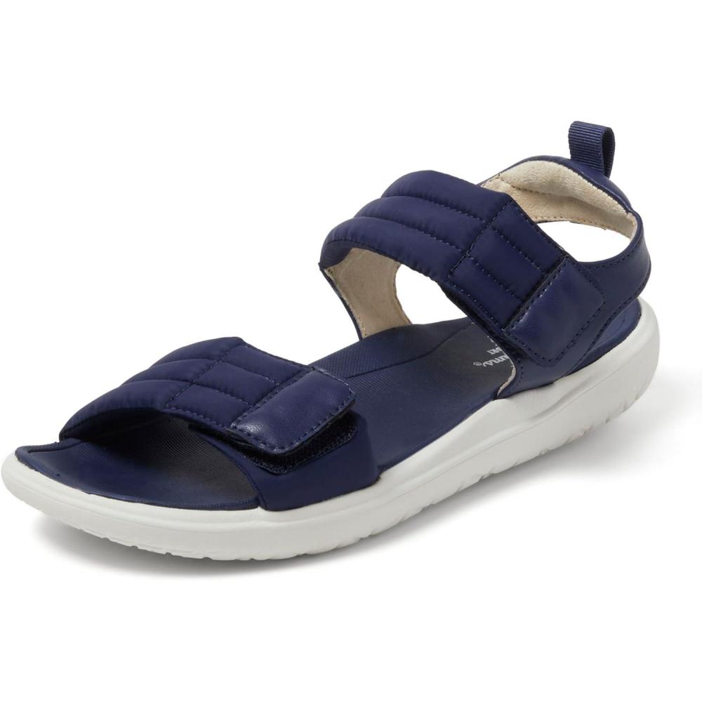 imageDearfoams womens Comfortable Strap Sandal Thea Easy on Off Cushioned Lightweight Walking Shoe SandalNavy
