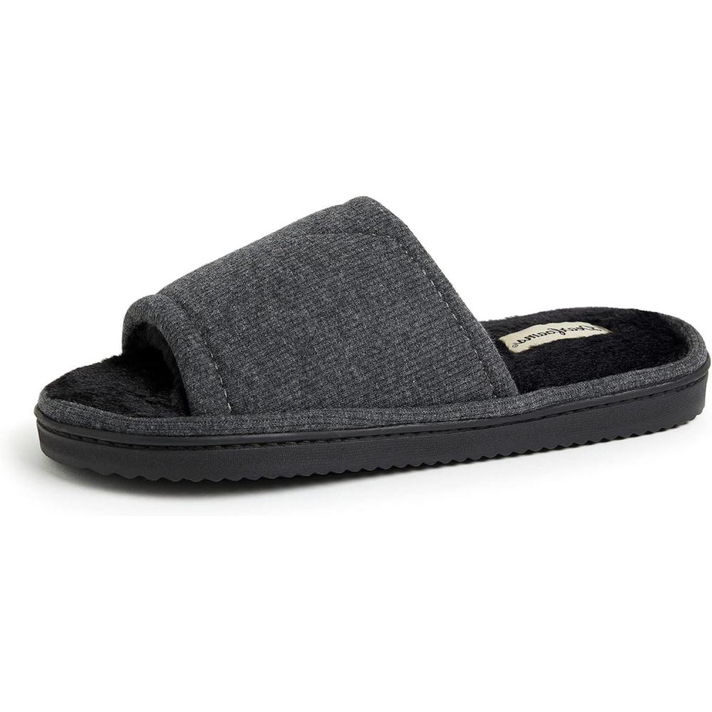 imageDearfoams womens Demi Rib Knit SlideBlack