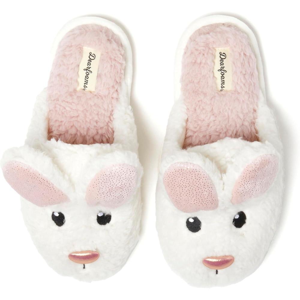 imageDearfoams womens Furry Heart Valentines DayBunny